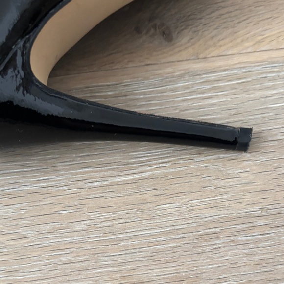 Michael Kors Glossy Black Peep Toe Heels - Picture 7 of 8